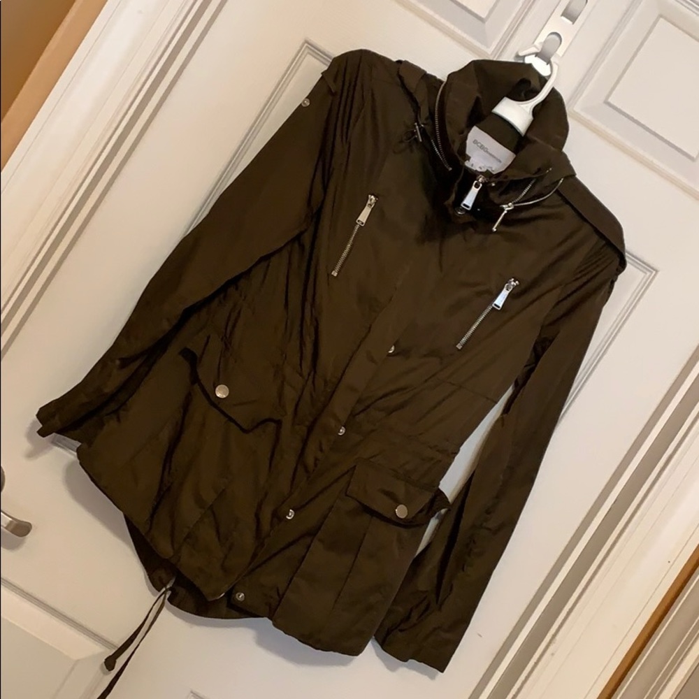 BCBG Olive Green Raincoat WXS